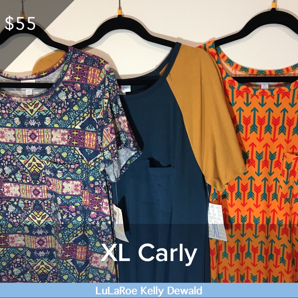 Three LuLaRoe Carly dresses - XL